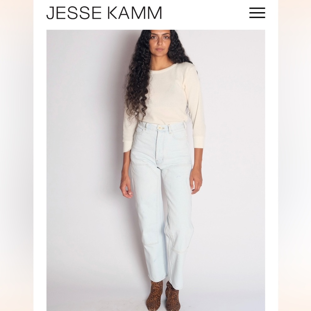 Jesse Kamm PATCHFRONT HANDY PANTS ^ PALE BLUE JAPANESE DENIM
